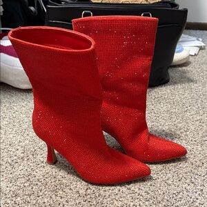 Elegant Red Women's Boots